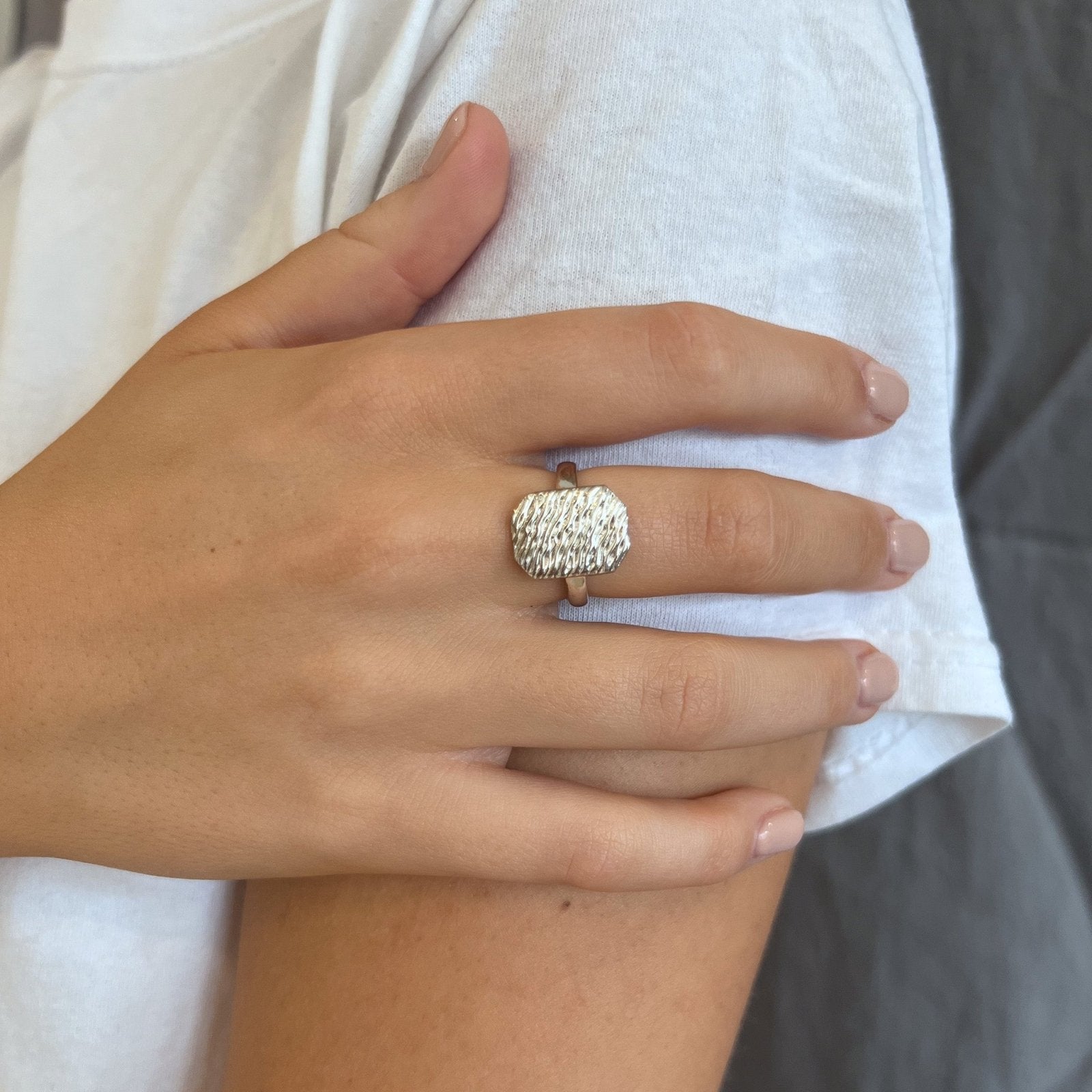 Sterling Silver Statement  Ring - Honoura