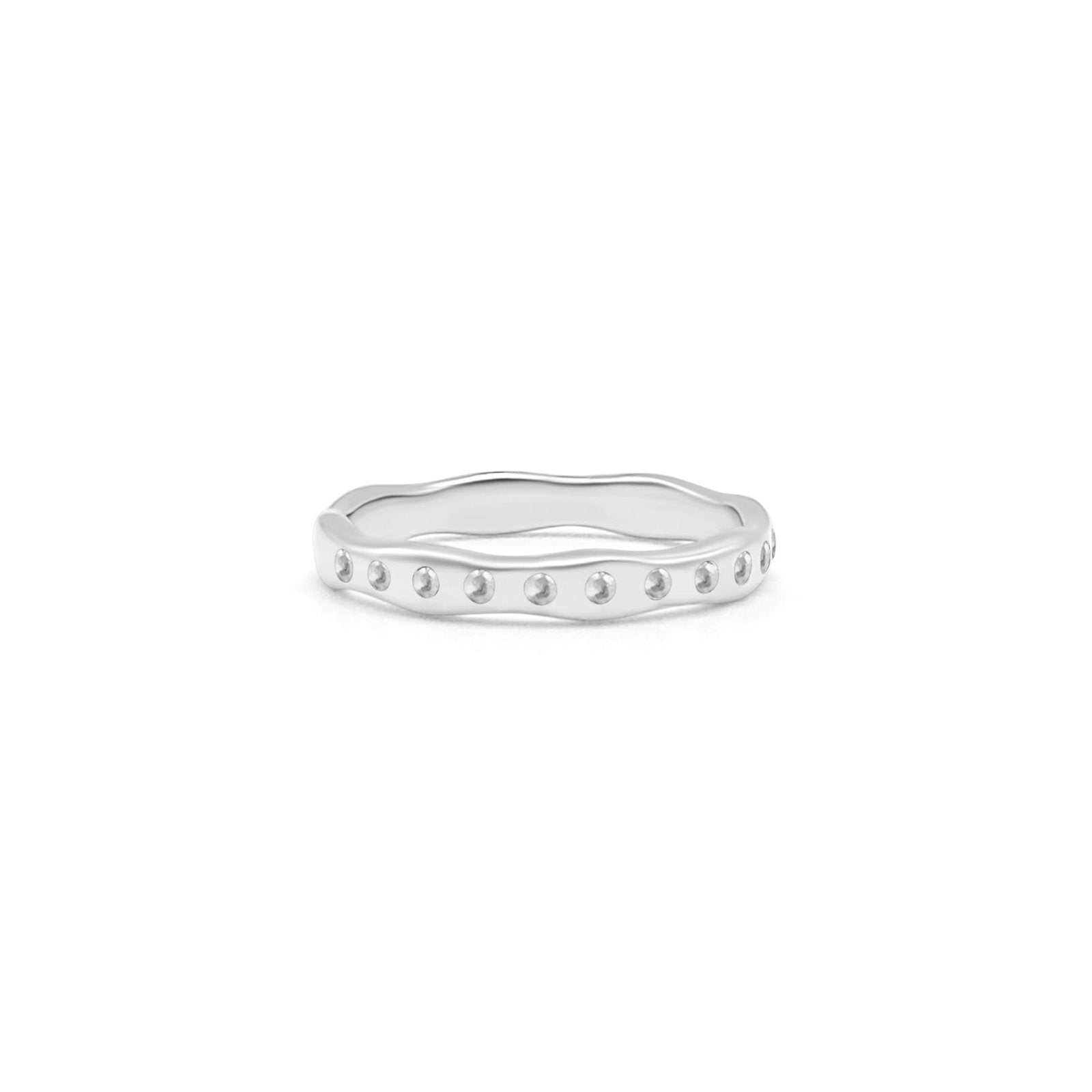 Rainbow Moonstone Sterling Silver Gemstone Stacking Ring - Honoura