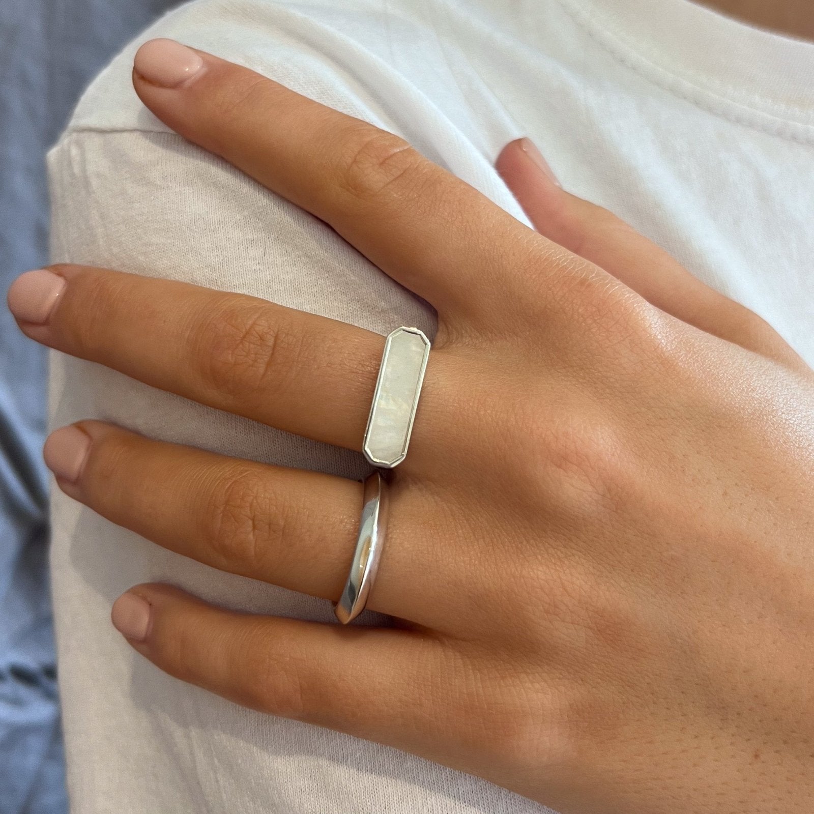 Sterling Silver Chunky Ring - Honoura