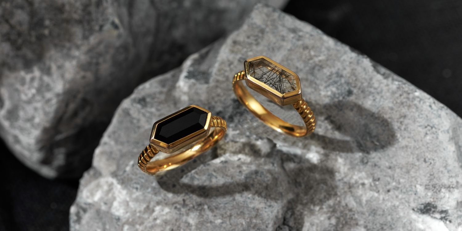 GOLD VERMEIL RINGS - 18k Gold & Recycled Silver gemstone jewellery