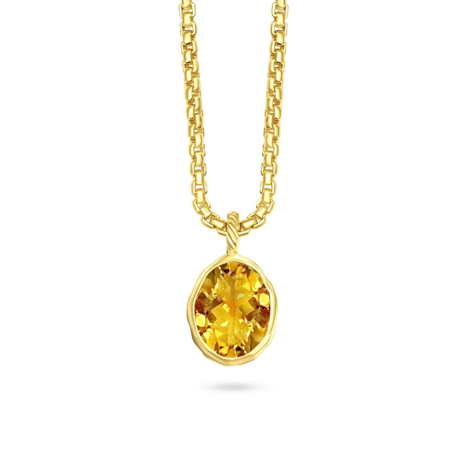 Avra Citrine Gold Vermeil Necklace - Honoura