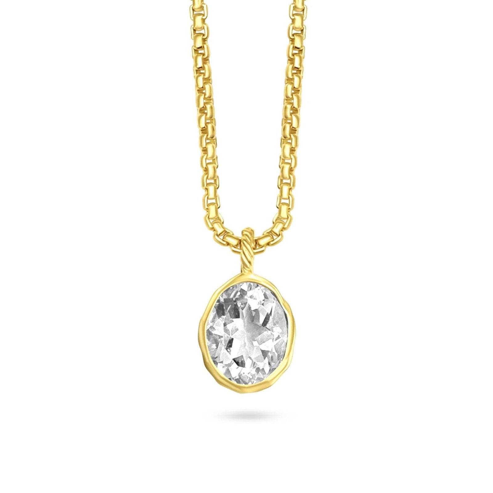 Avra Clear Quartz Gold Vermeil Necklace - Honoura