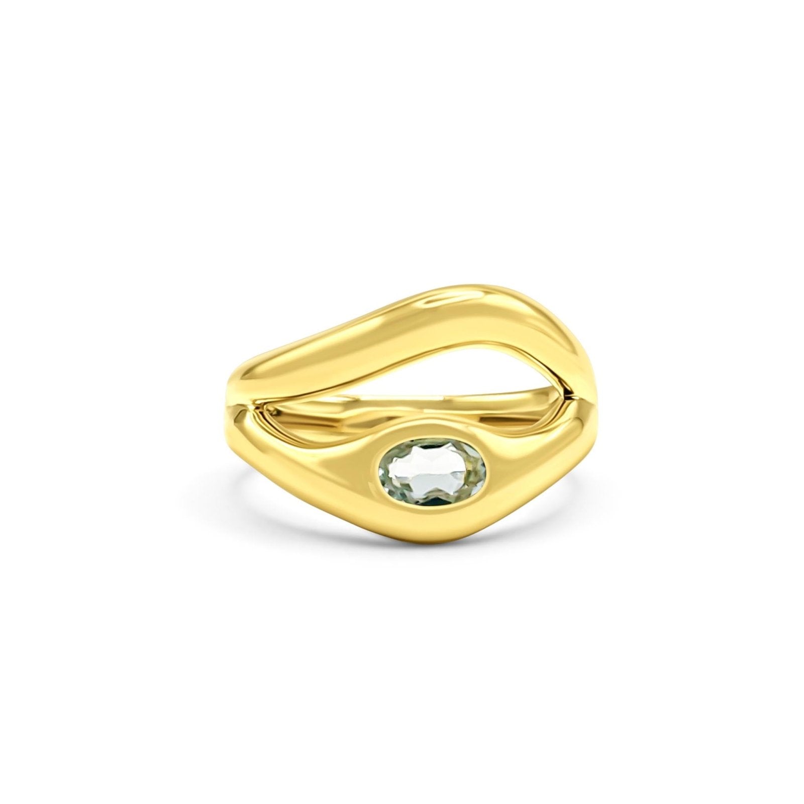 Bella Green Amethyst Gold Vermeil Ring - Honoura