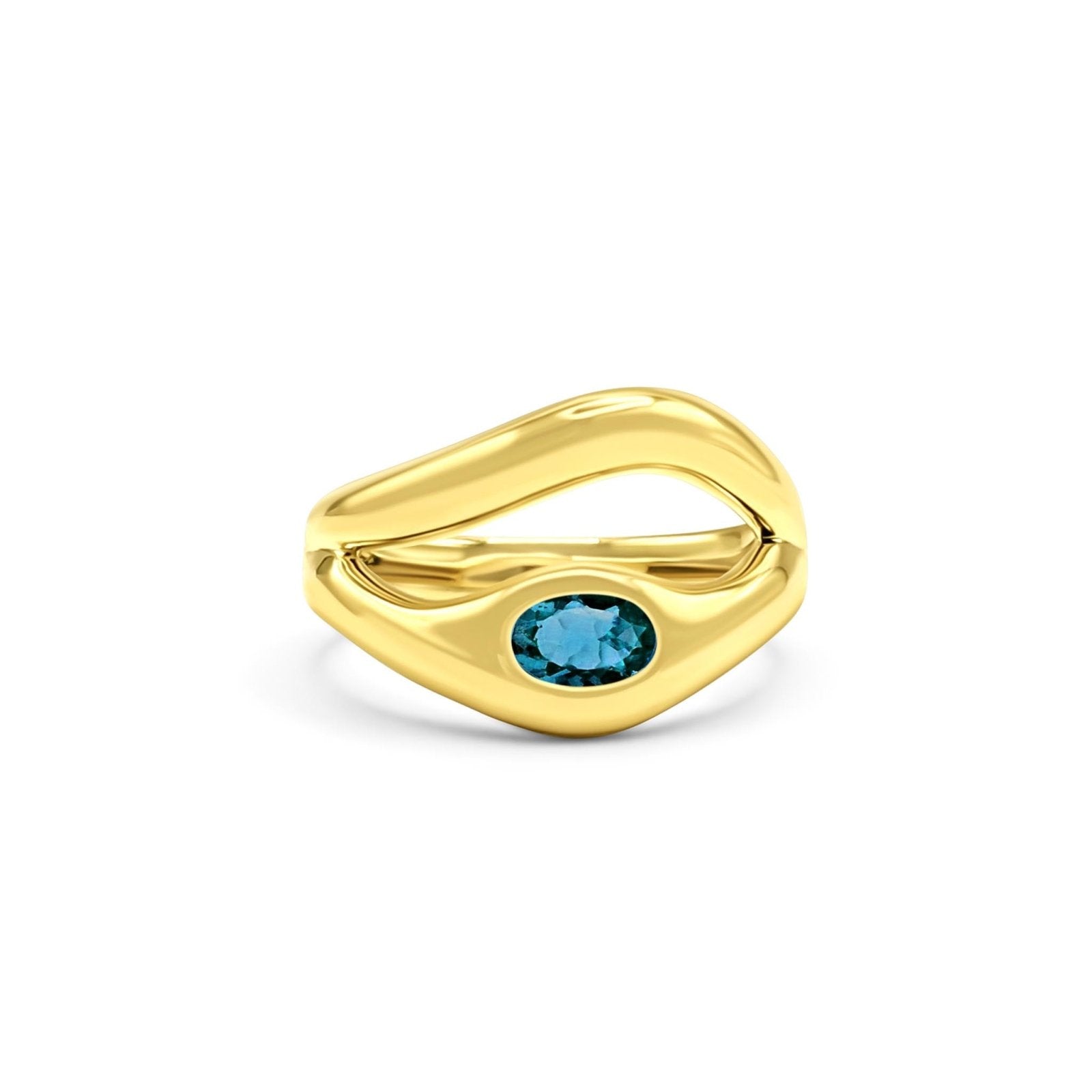 Bella London Blue Gold Vermeil Ring - Honoura
