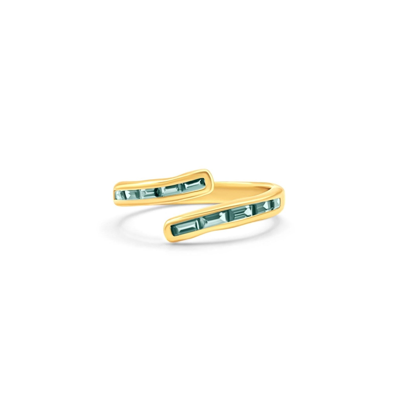 Gwenie Fern Green Topaz Gold Vermeil Ring - Honoura