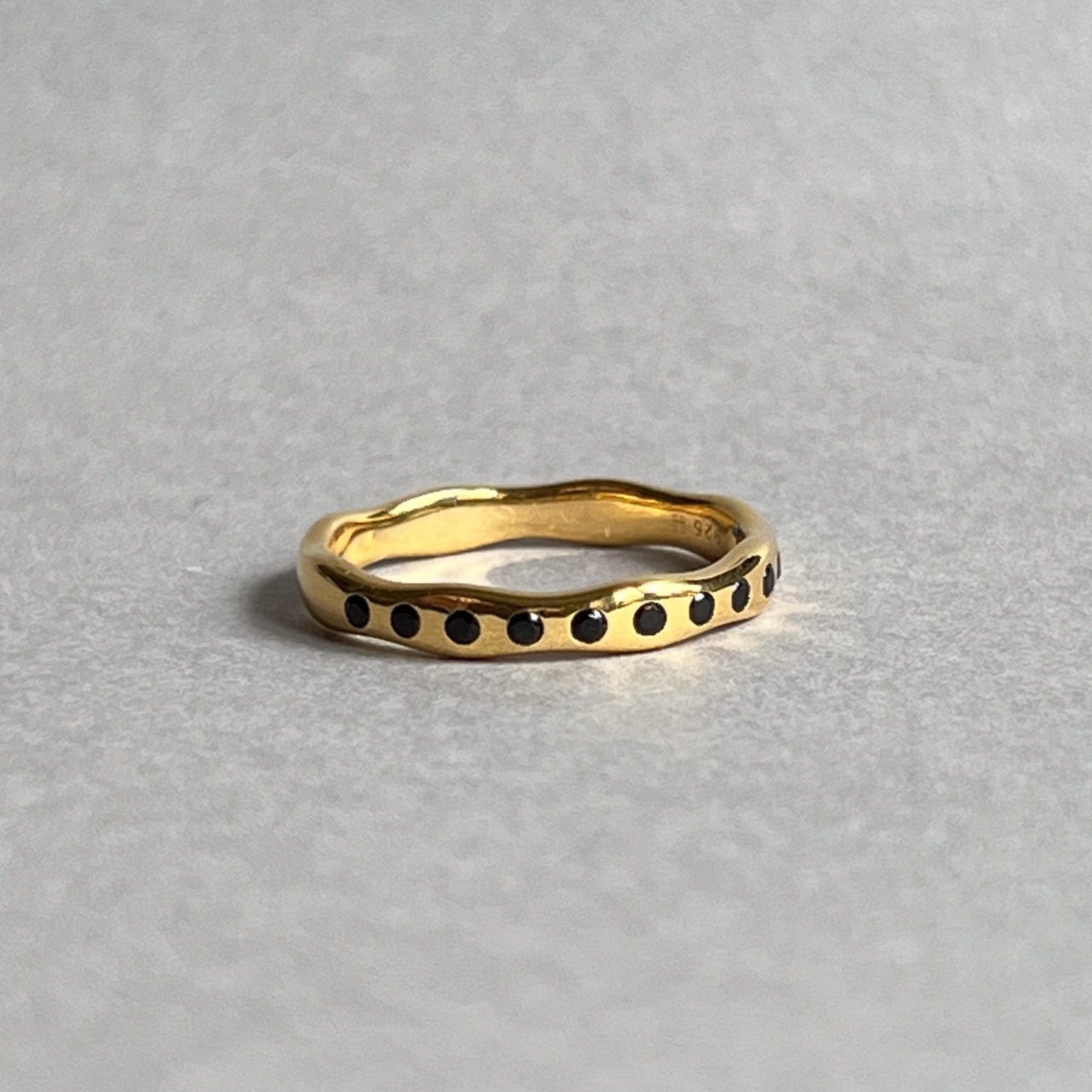 Kyma Black Spinel Gold Vermeil Ring - Honoura