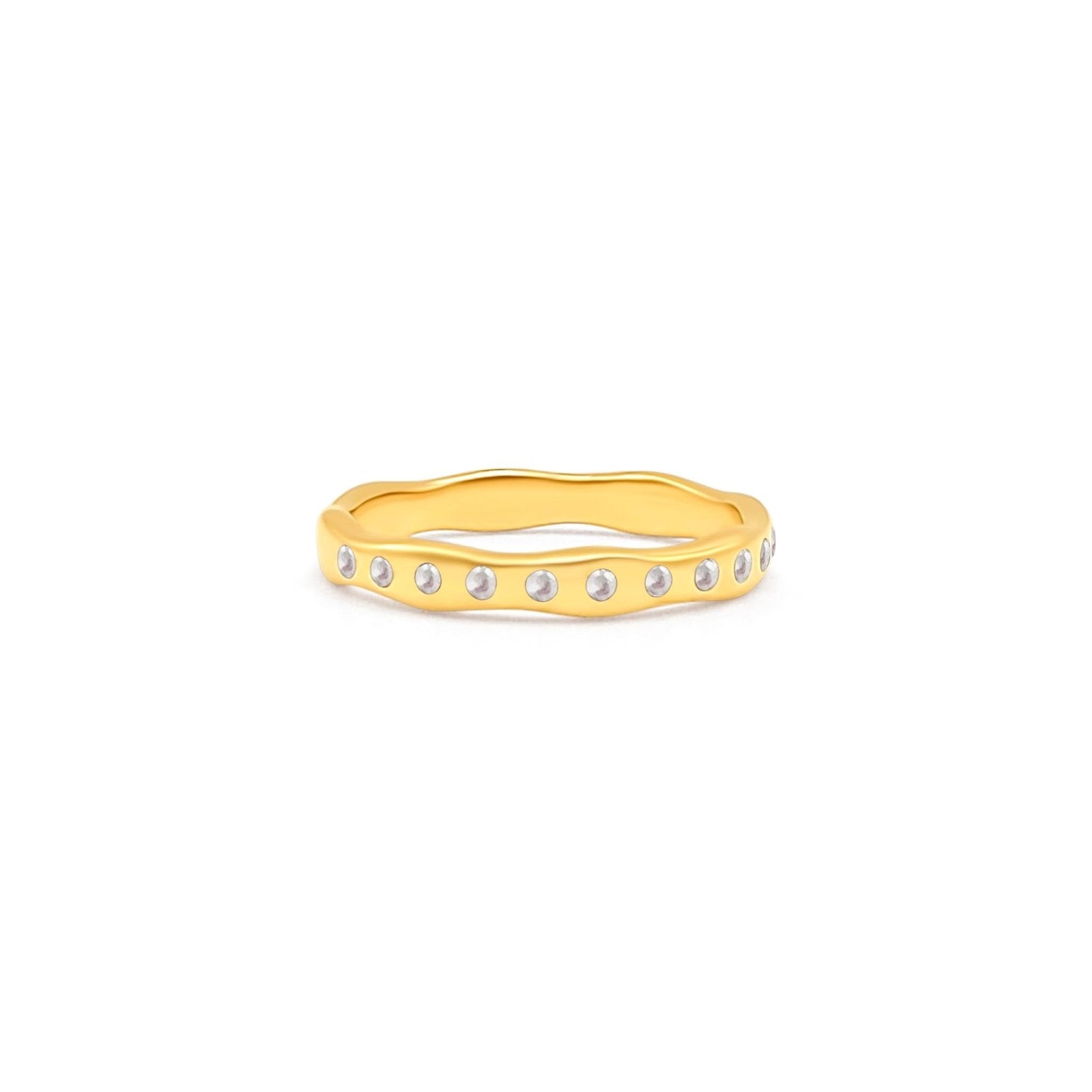 Kyma Rainbow Moonstone Gold Vermeil Ring - Honoura