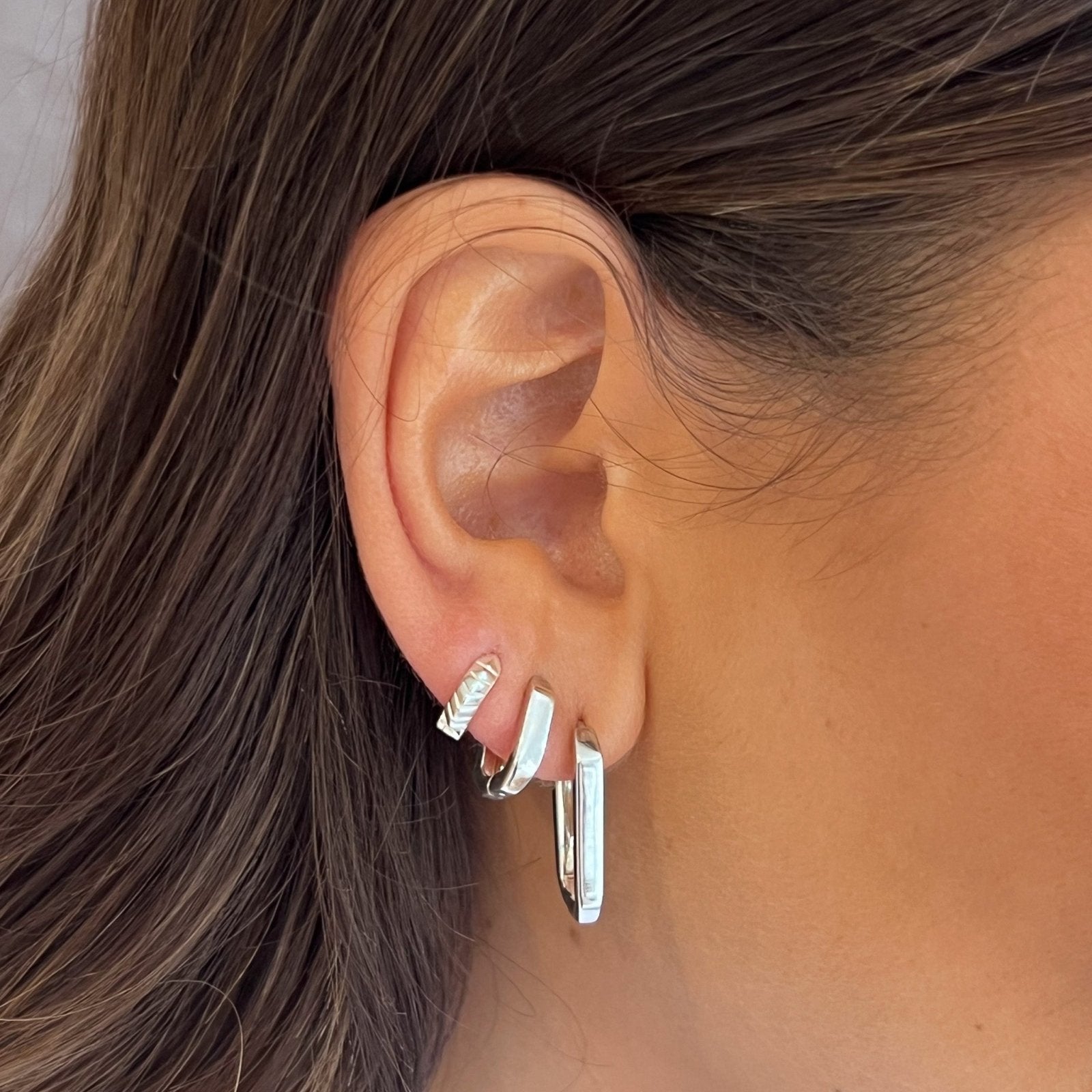 Shay Mini Silver Huggie Hoops