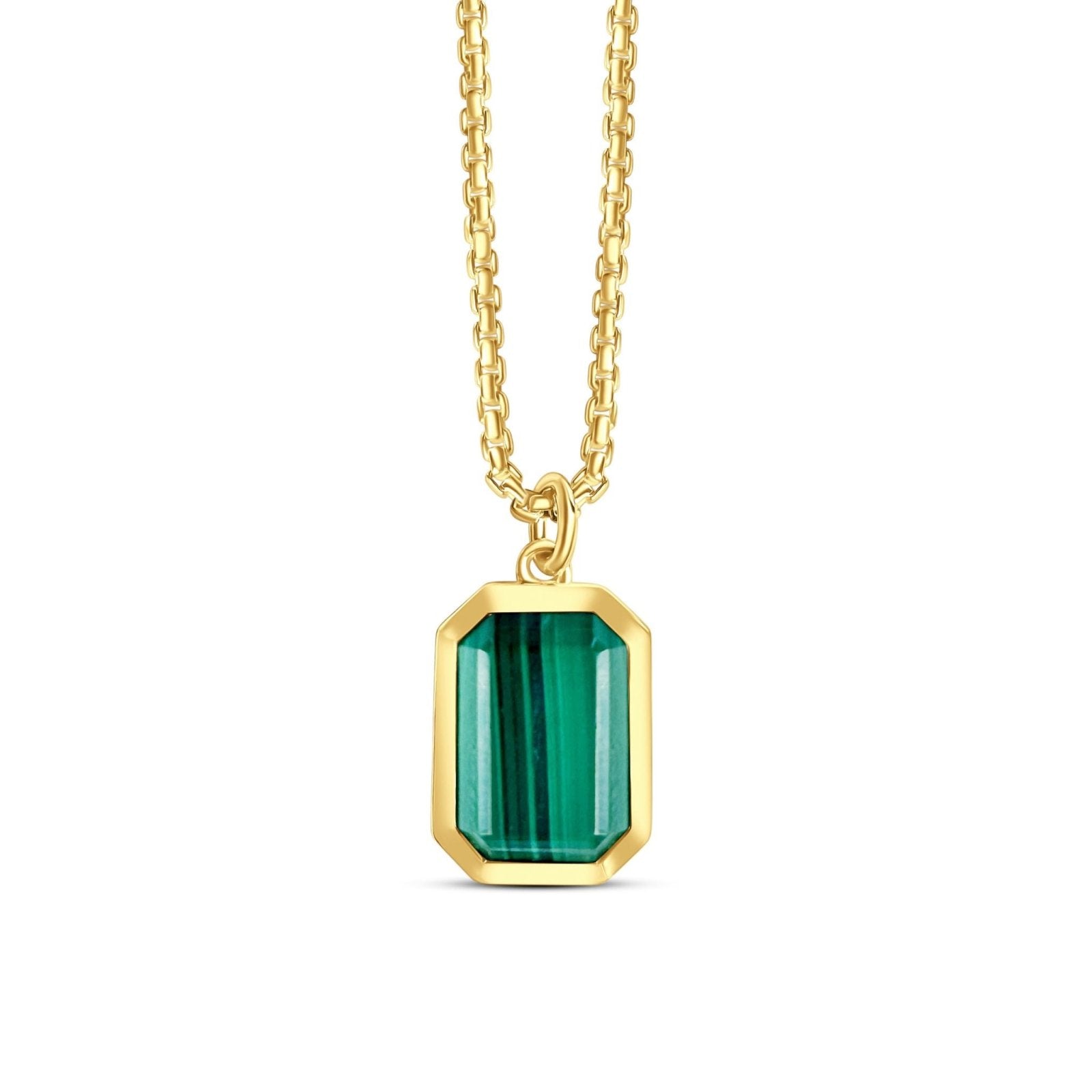 Vye Malachite Gold Vermeil Necklace - Honoura