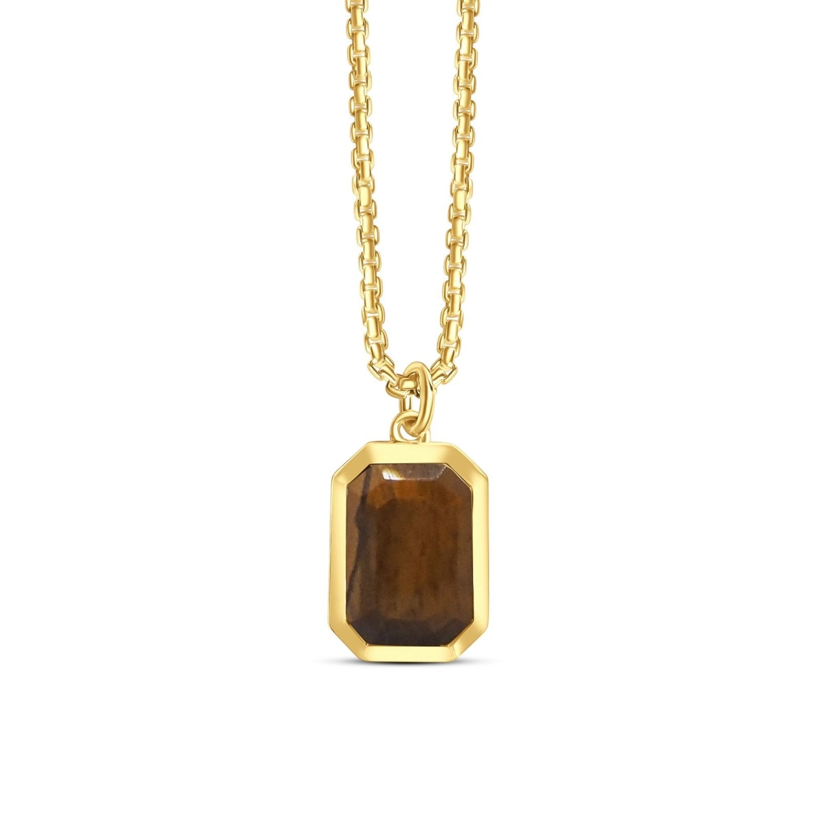 Vye Tigers Eye Gold Vermeil Necklace - Honoura