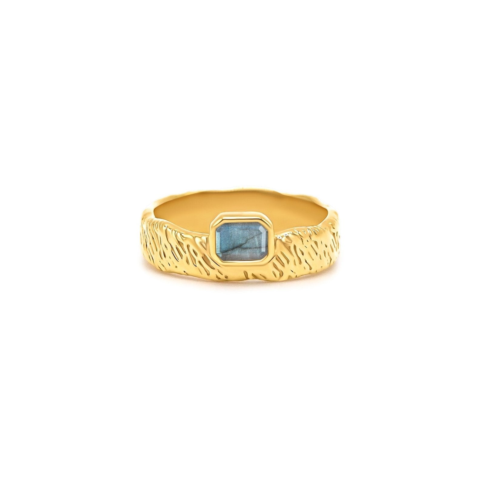 Cici Labradorite Gold Vermeil Ring - Honoura