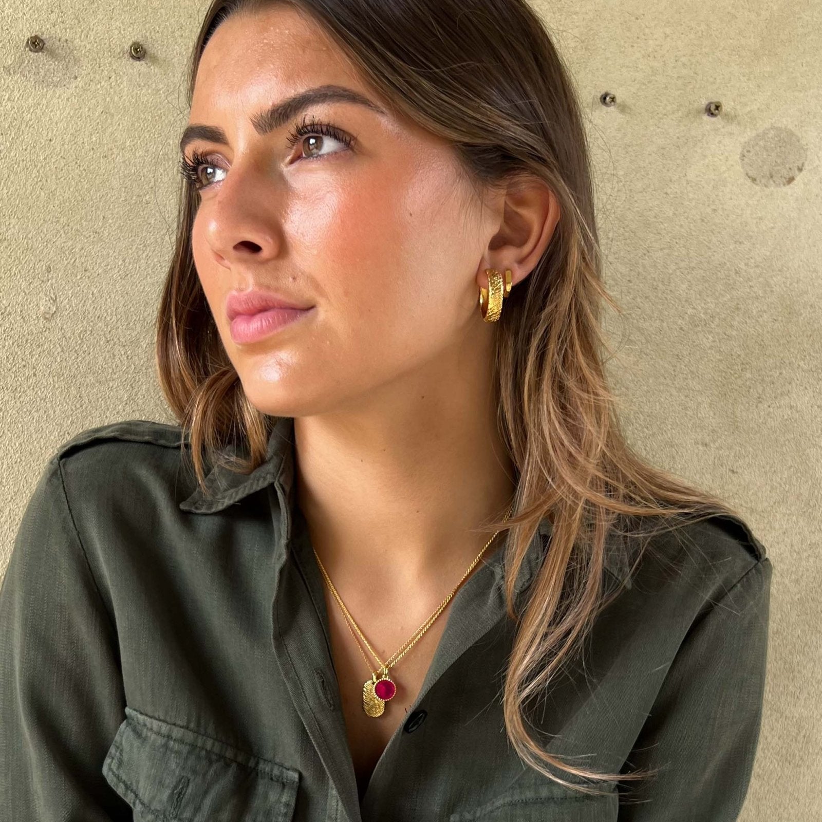 Irle Midi Gold Vermeil Hoops - Honoura