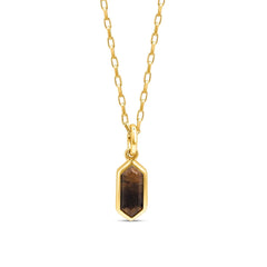 Lile Tigers Eye Gold Vermeil Necklace - Honoura