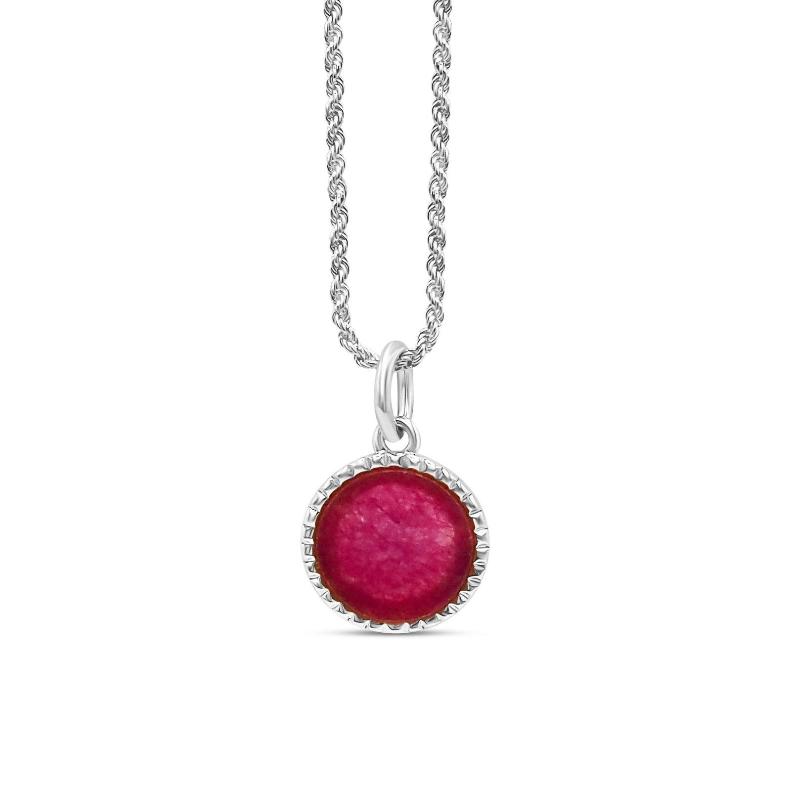 Raya Pink Quartz Silver Necklace - Honoura