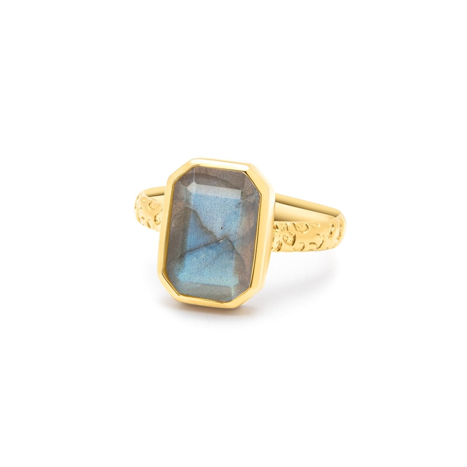 Vye Labradorite Gold Vermeil Ring - Honoura
