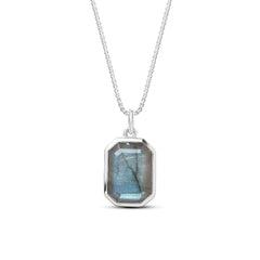 Vye Labradorite Silver Necklace - Honoura